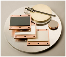 Figure 3. Picture of a range of sputter bonded sputter targets